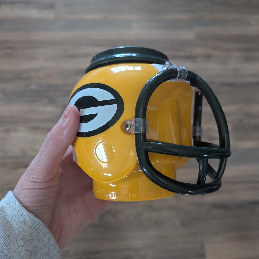 NFL Green Bay Packers Yellow and Black Helmet Mug/Can Coozie
